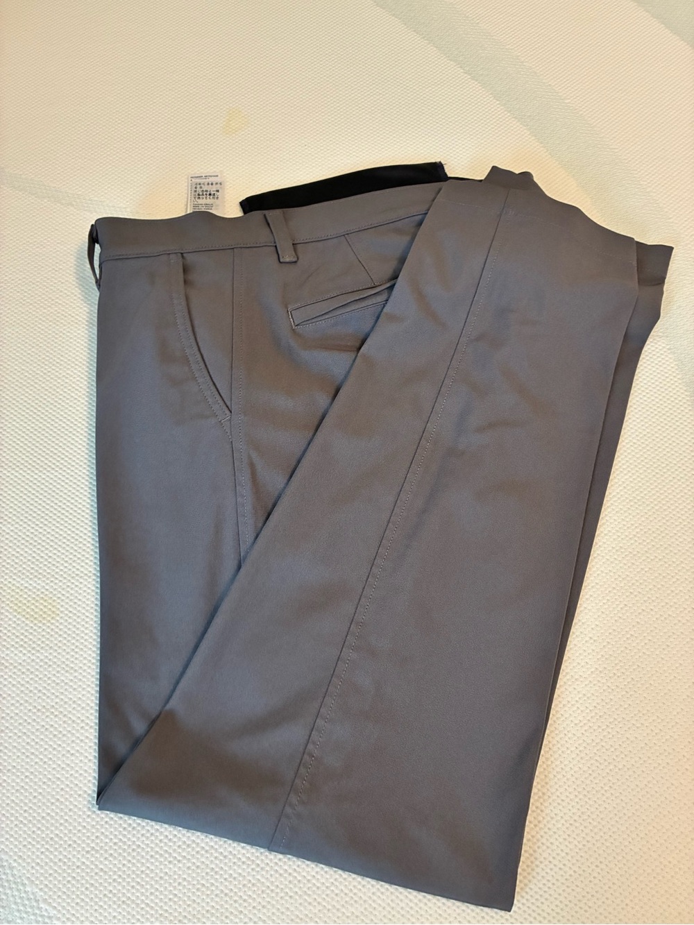 Men's Classic Gray Flat-Front Chinos